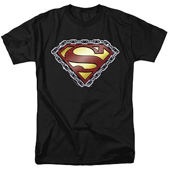 Superman Chained Shield Short Sleeve Adult T-shirt