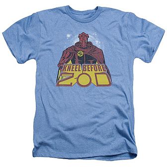 Superman Kneel Before Adult Heather T-shirt