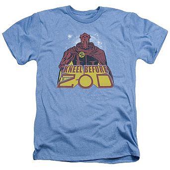 Superman Kneel Before Adult Heather T-shirt