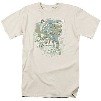 Superman Defending The Planet Short Sleeve Adult T-shirt