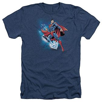 Superman Crystallize Adult Heather T-shirt