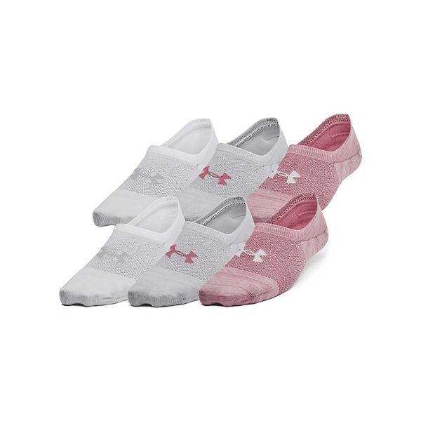 Women's Under Armour 6-Pack Breathe Lite Socks Color: Pink Pink White Size: MEDIUM