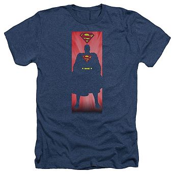 Superman Block Adult Heather T-shirt
