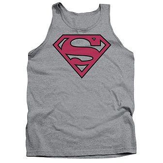 Superman Red & Black Shield Adult Tank Top