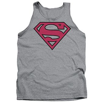 Superman Red & Black Shield Adult Tank Top