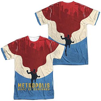 Superman Home Short Sleeve Adult Poly Crew T-shirt