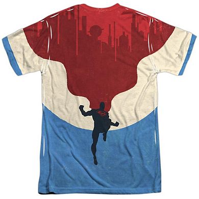 Superman Home Short Sleeve Adult Poly Crew T-shirt