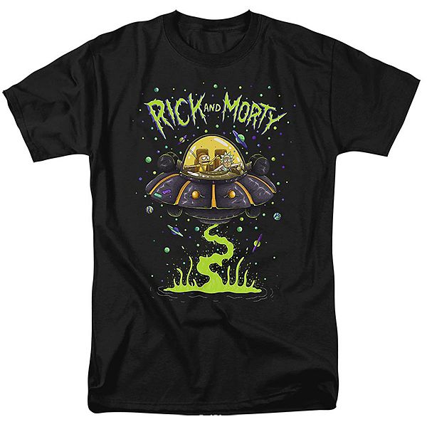 Rick And Morty Ufo Short Sleeve Adult T-shirt