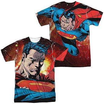 Superman Determination Short Sleeve Adult Poly Crew T-shirt