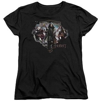 The Hobbit Three Dwarves Short Sleeve Womens T-shirt