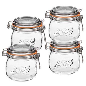 Le Parfait Super Jars French Glass Round Jars With Airtight Lid For Canning Food Storage 16 Fl Oz