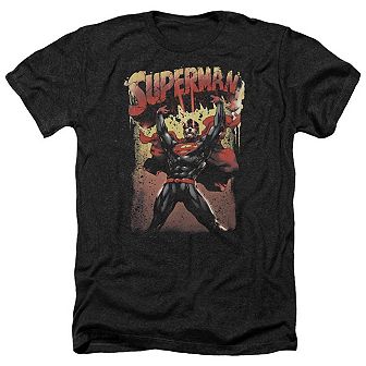 Superman Lift Up Adult Heather T-shirt