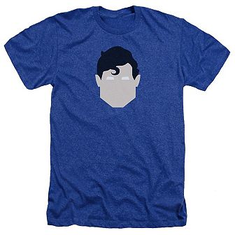 Superman Head Adult Heather T-shirt