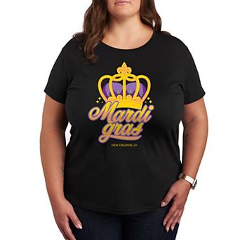 Plus Size Mardi Crown Graphic Tee