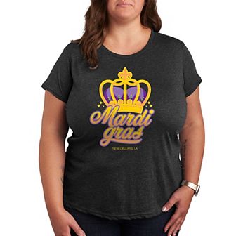 Plus Size Mardi Crown Graphic Tee