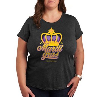 Plus Size Mardi Crown Graphic Tee