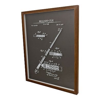 Billiards Cue Design Wall Art