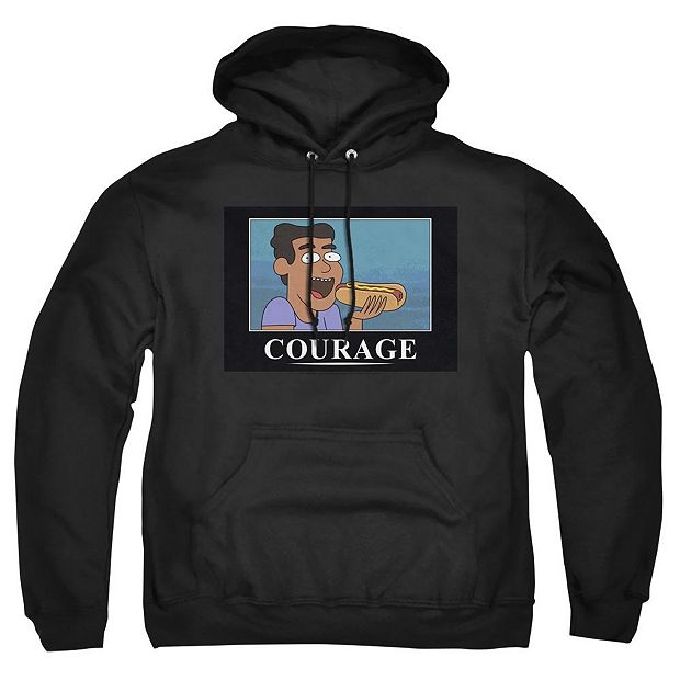 Rick And Morty Courage Poster Adult Pull Over Hoodie