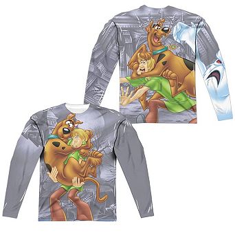 Scooby Doo Scooby And Shaggy Long Sleeve Adult Poly Crew T-shirt