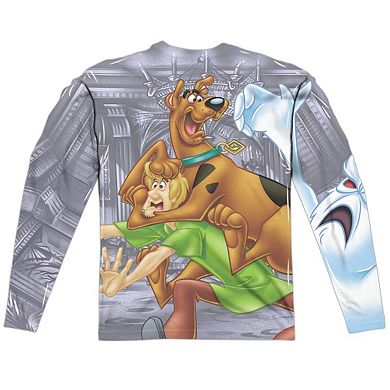 Scooby Doo Scooby And Shaggy Long Sleeve Adult Poly Crew T-shirt