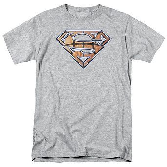 Superman Basketball Shield Short Sleeve Adult T-shirt
