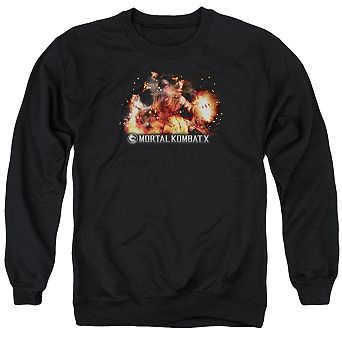 Mortal Kombat X Scorpio Flames Adult Crewneck Sweatshirt