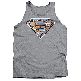 Superman Basketball Shield Adult Tank Top