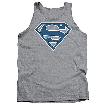 Superman Blue & White Shield Adult Tank Top