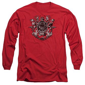 Superman All Hail Superman Long Sleeve Adult T-shirt