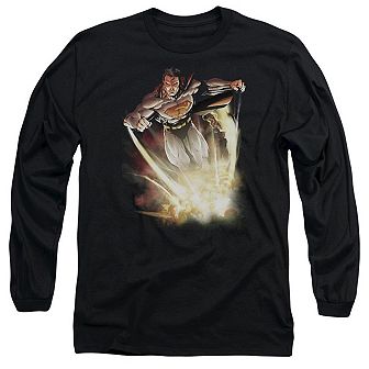 Superman Explosive Long Sleeve Adult T-shirt