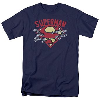 Superman Chain Breaking Short Sleeve Adult T-shirt