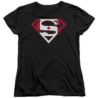 Superman Canadian Shield Short Sleeve Womens T-shirt
