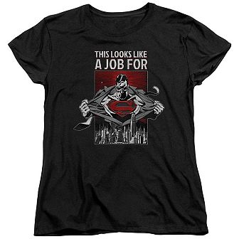 Superman Watchful Eye Short Sleeve Womens T-shirt