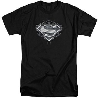 Superman Biker Metal Short Sleeve Adult Tall T-shirt