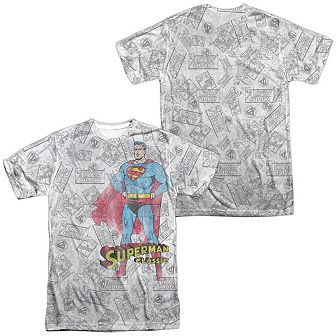 Superman Classic Short Sleeve Adult 100% Poly Crew T-shirt