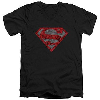 Superman Elephant Rose Shield Short Sleeve T-shirt