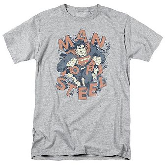 Superman Coming Through Short Sleeve Adult T-shirt