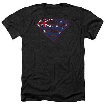 Superman Australian Shield Adult Heather T-shirt