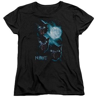 The Hobbit Three Warg Moon Short Sleeve Womens T-shirt
