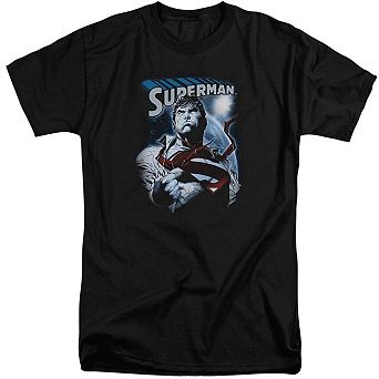 Superman Protect Earth Short Sleeve Adult Tall T-shirt