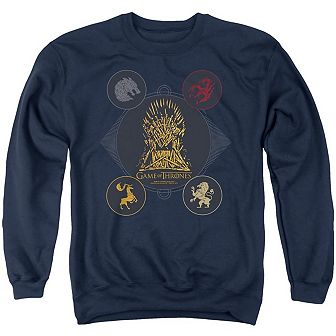 Game Of Thrones 4 Houses 4 The Throne Adult Crewneck Sweatshirt