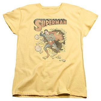 Superman Vintage Breakthrough Short Sleeve Womens T-shirt