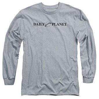 Superman Daily Planet Logo Long Sleeve Adult T-shirt