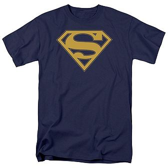 Superman Maize & Blue Shield Short Sleeve Adult T-shirt