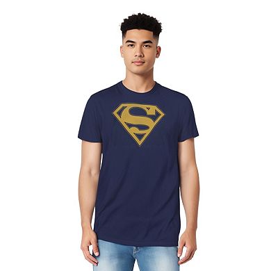 Superman Maize & Blue Shield Short Sleeve Adult T-shirt
