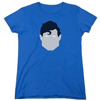 Superman Head Short Sleeve Womens T-shirt