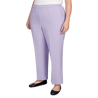 Plus Size Alfred Dunner Spring Flat Front Pull On Pants