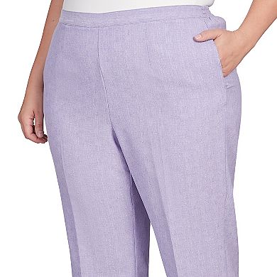 Plus Size Alfred Dunner Spring Flat Front Pull On Pants