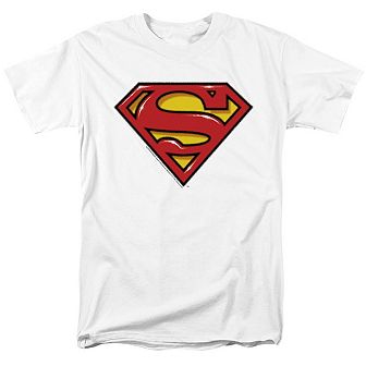 Superman Airbrush Shield Short Sleeve Adult T-shirt