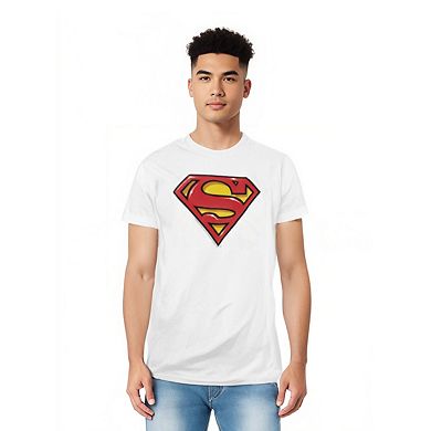 Superman Airbrush Shield Short Sleeve Adult T-shirt